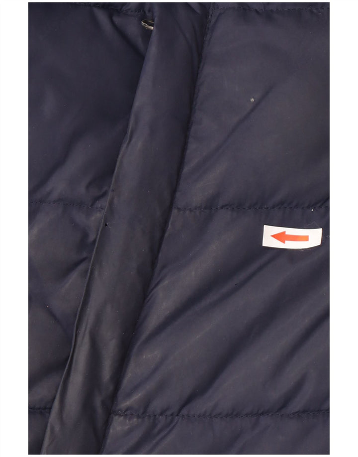 Superdry Veste matelassée graphique pour hommes UK 40 Large Bleu Marine Nylon