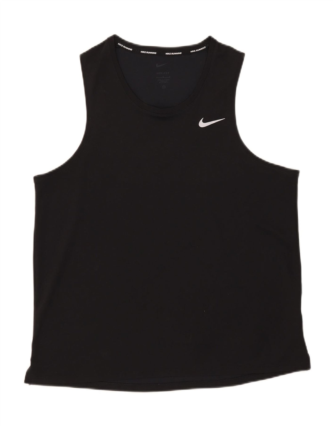 Nike Womens Dri Fit Débardeur UK 16 Large Noir Polyester