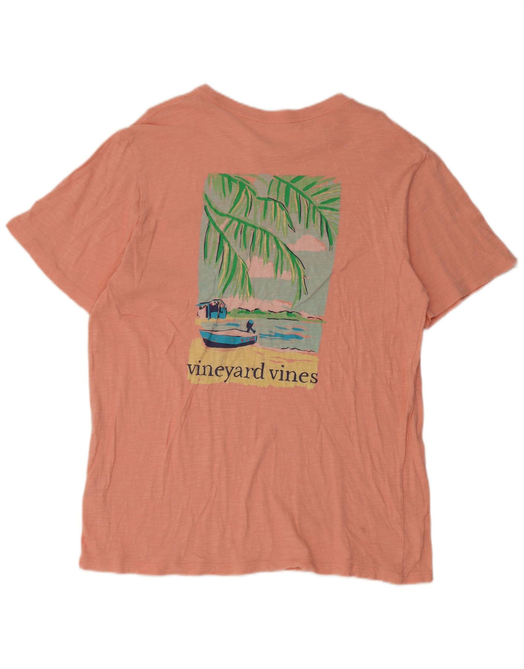 Vineyard Vines T-Shirt Graphique Homme Rose Moyen Coton