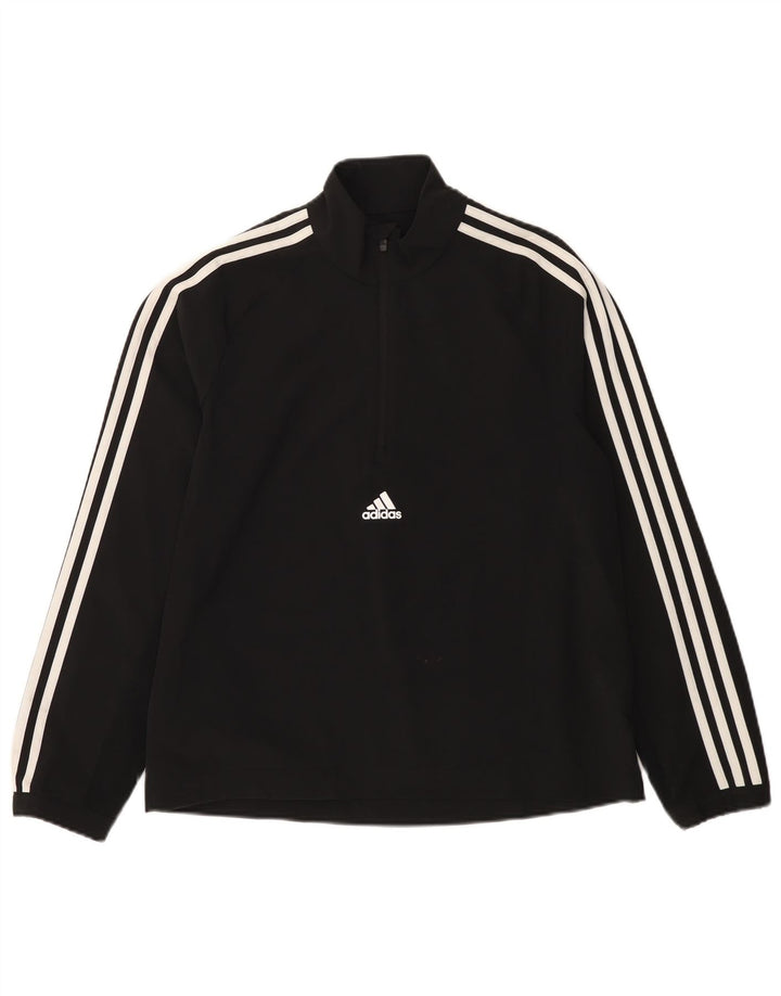 ADIDAS Haut de survêtement surdimensionné pour femme UK 8/10 Petit Noir