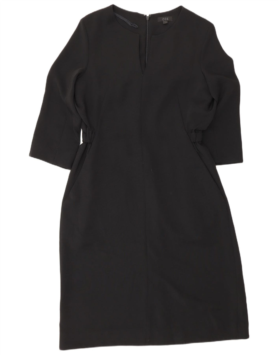 Cos Robe fourreau à manches 3/4 pour femme EU 38 Polyester noir moyen