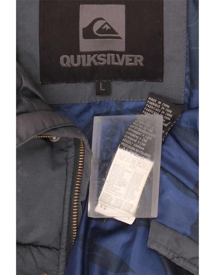 Quiksilver Veste matelassée pour homme UK 40 Large Bleu marine Coton