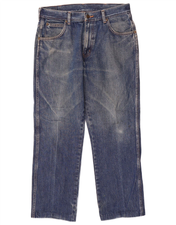 Wrangler Jean droit coupe droite W32 L27 pour homme en coton bleu