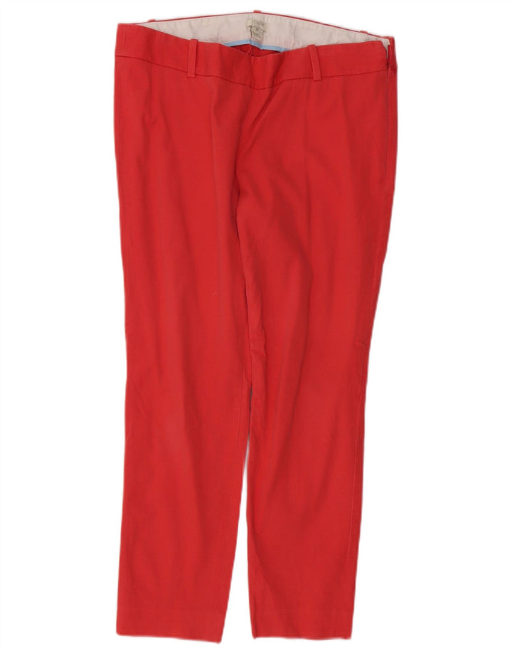 J. CREW Pantalon court slim pour femme US 10 Large W32 L25 Rouge