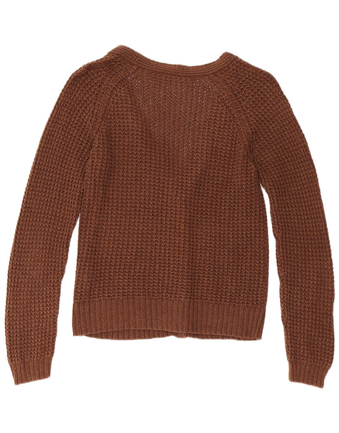 Zara Cardigan Femme Pull UK 12 Coton Marron Moyen