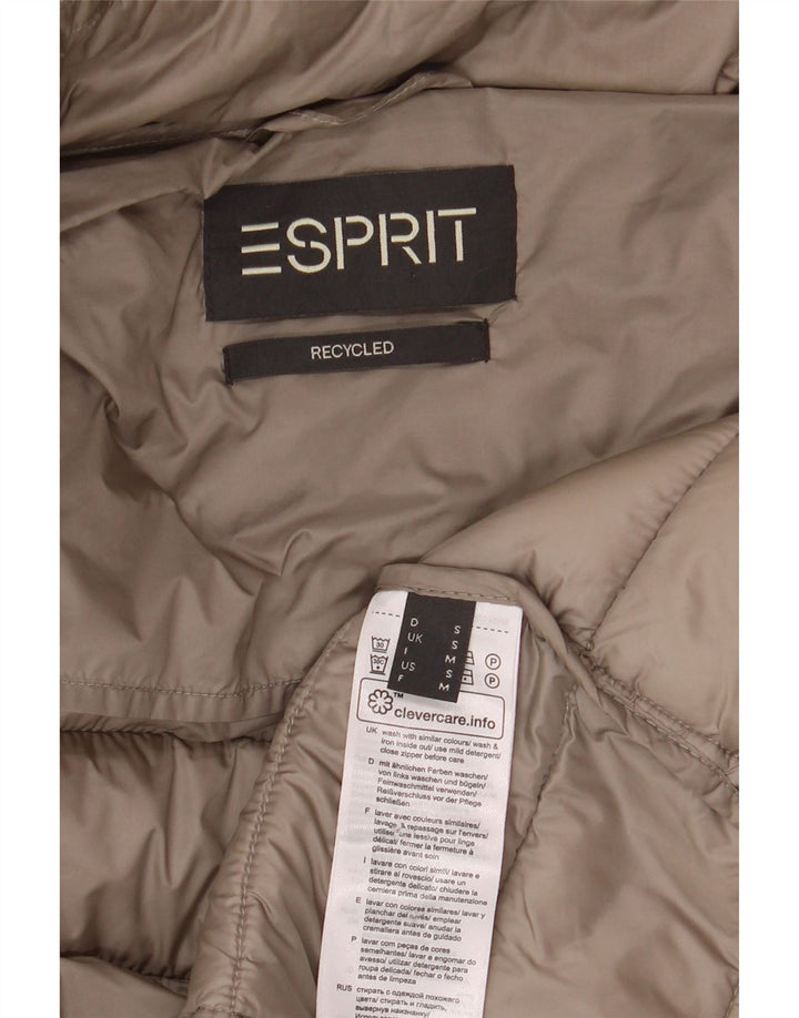 ESPRIT Manteau Rembourré Femme UK 10 Petit Beige Polyamide