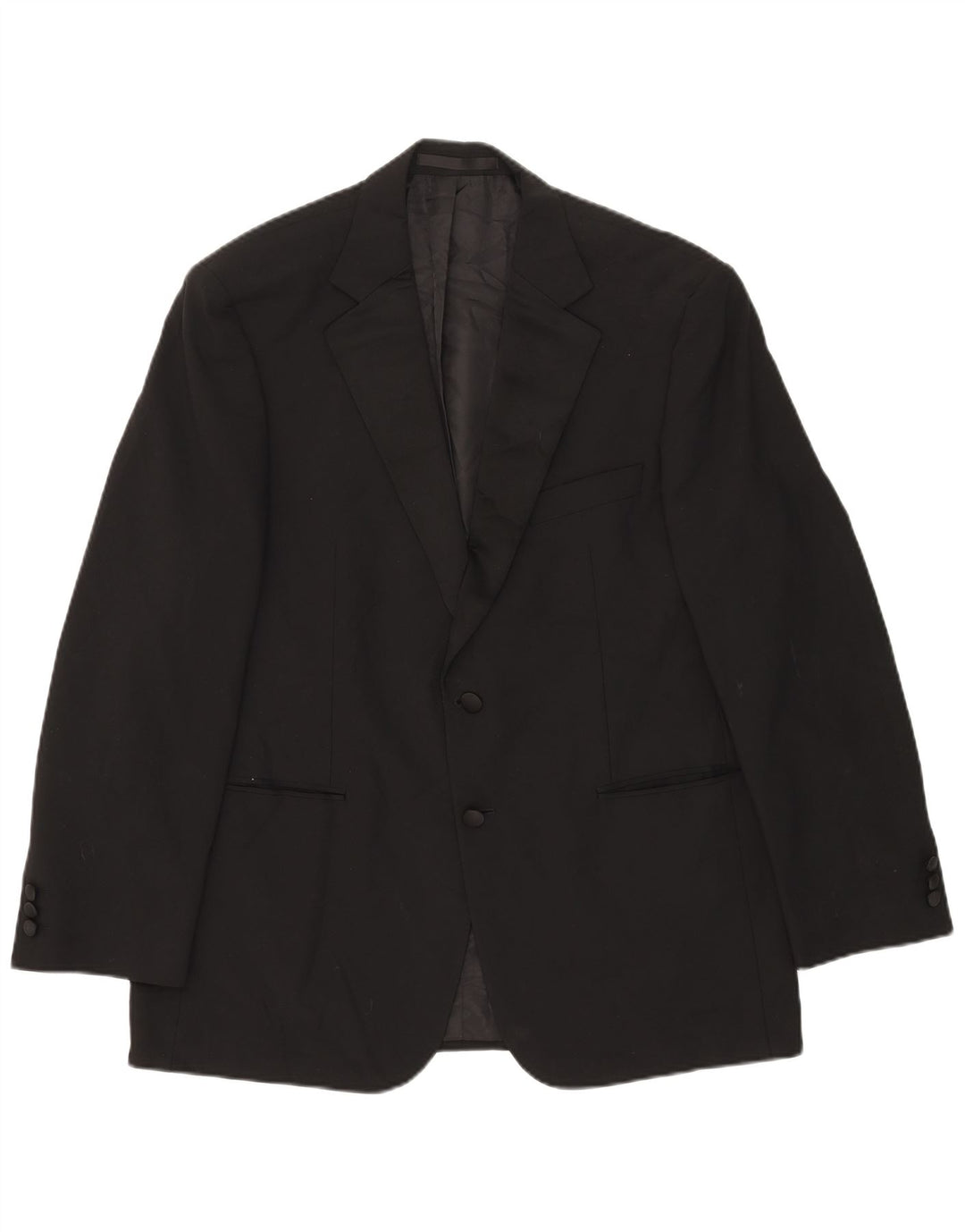Marks & Spencer Veste blazer à 2 boutons pour homme UK 42 Large Noir Polyester