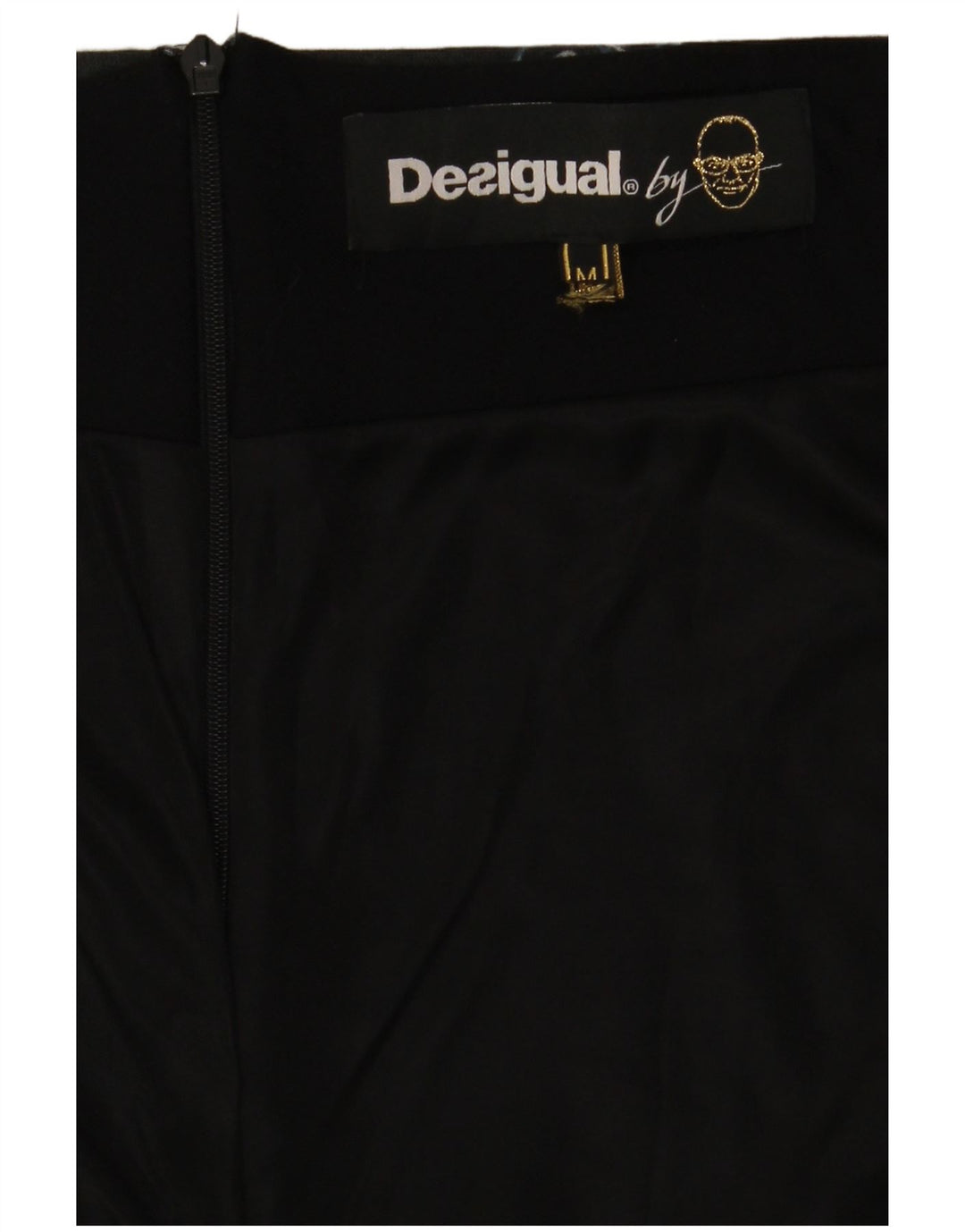 Desigual Jupe Crayon Femme Medium W30 Bleu Marine Paisley