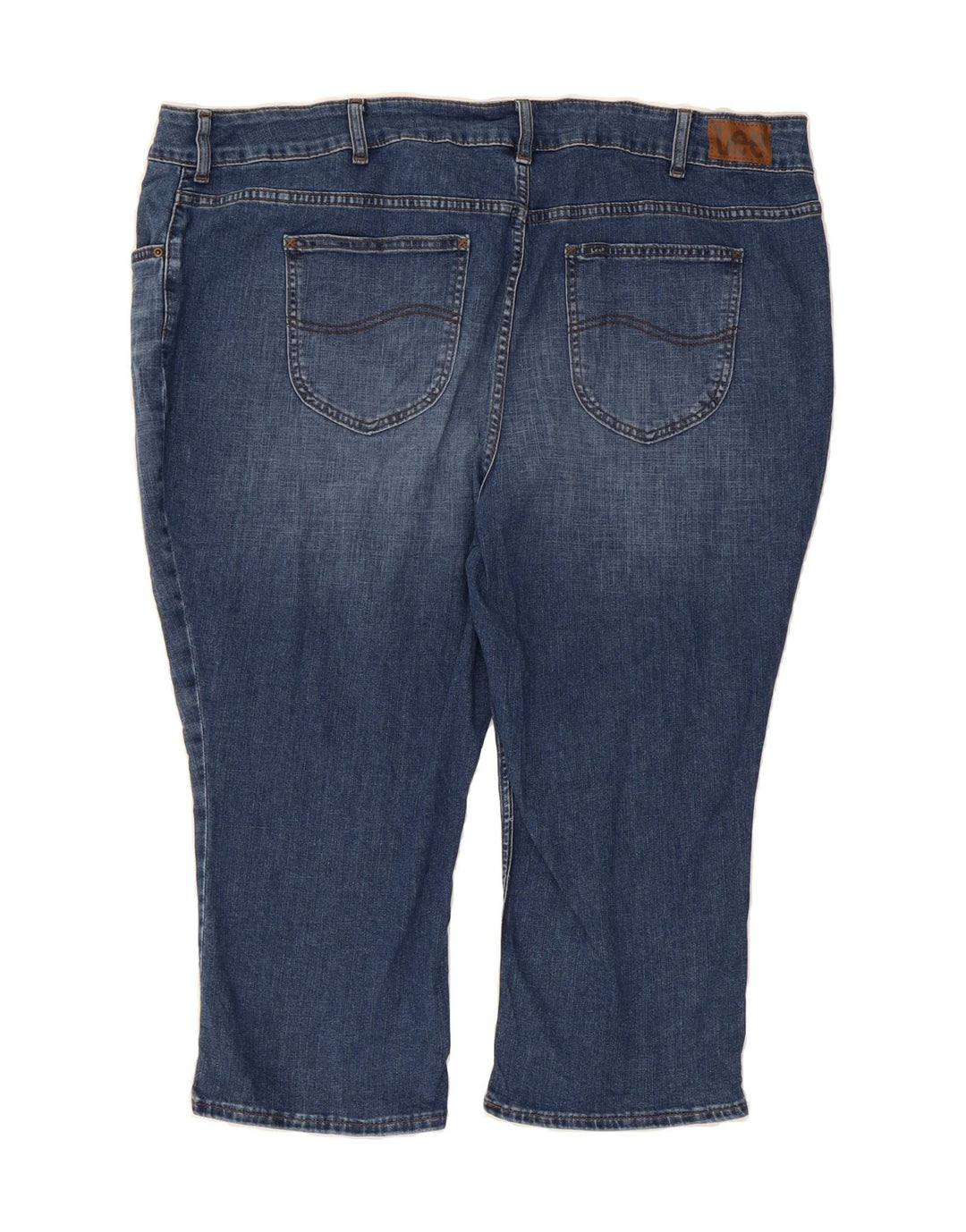 LEE Womens Regular Fit Mid Rise Capri Jeans W26 L21  Blue Cotton Vintage Lee and Second-Hand Lee from Messina Hembry 