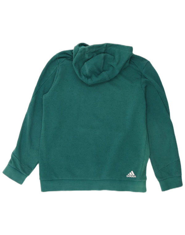 Adidas Pull à capuche graphique pour garçon 13-14 ans Vert Moucheté Coton