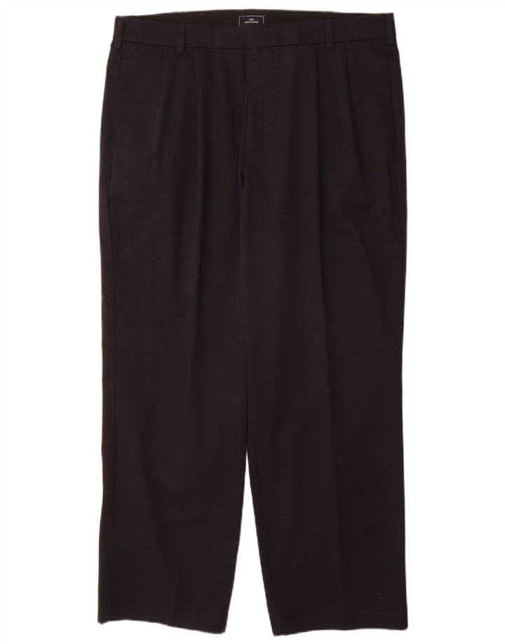 DOCKERS Pantalon Chino Coupe Relax Homme W36 L30 Bleu Marine Coton