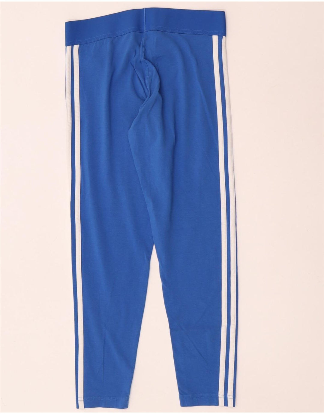 Adidas Leggings Femme UK 12/14 Bleu Moyen Coton