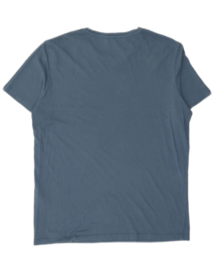 JACK & JONES T-Shirt Graphique Homme XL Bleu Coton