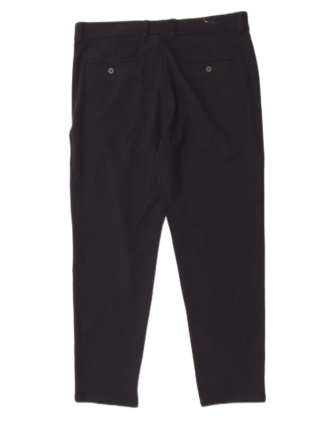 Zara Pantalon Chino Homme EU 44 Large W34 L28 Bleu Marine Polyester