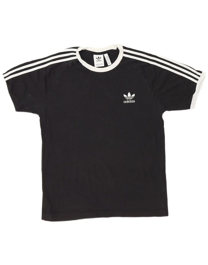 ADIDAS Mens T-Shirt Top Medium Black Cotton