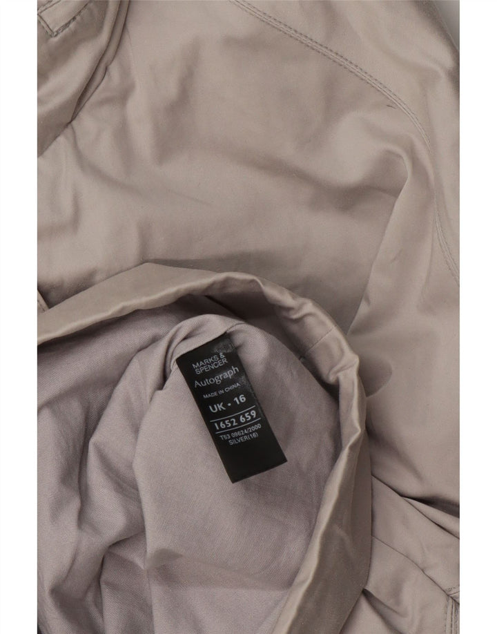 Marks & Spencer Veste coupe-vent autographe pour femme UK 16 Large Argenté