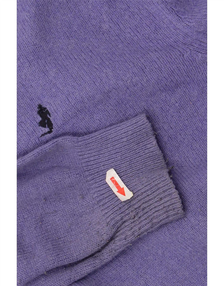 Marlboro Classics Pull col bateau pour homme en laine violette Taille L