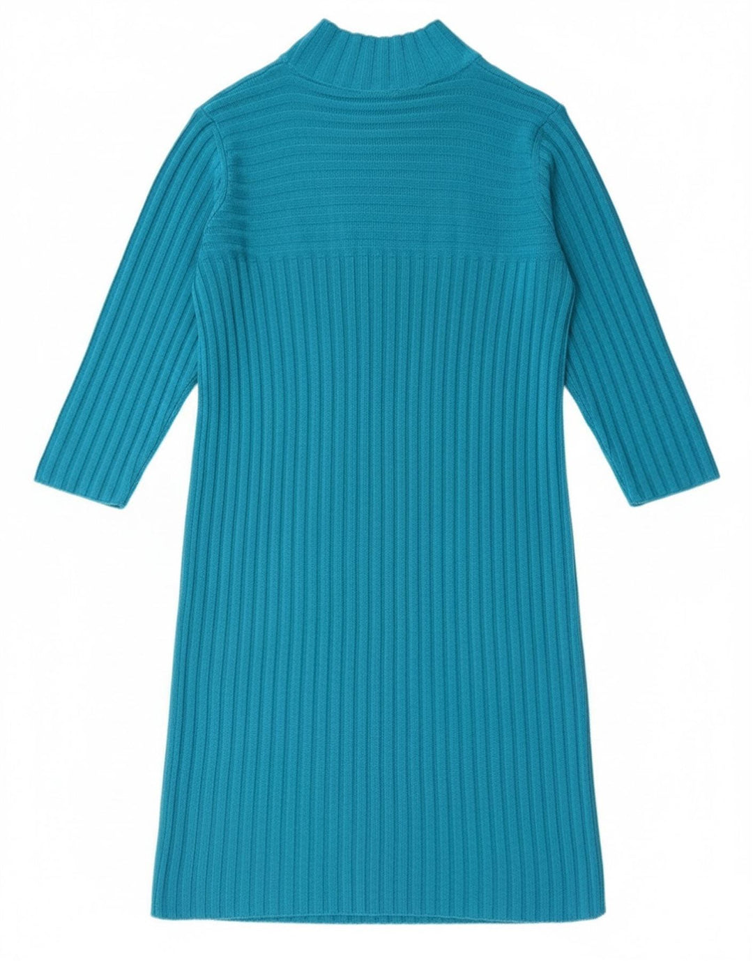 Benetton Robe pull à manches longues pour femme UK 44 Laine bleu moyen