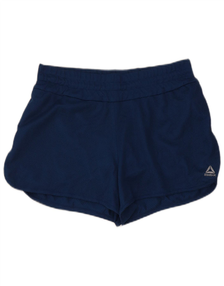 Reebok Short de Sport Speedwick Femme UK 16 Large Bleu Polyester