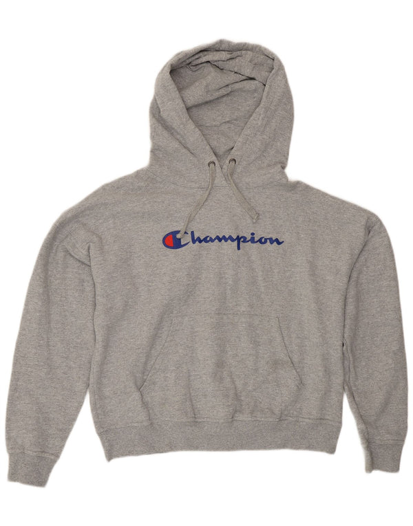 Champion Pull à capuche surdimensionné graphique pour femme UK 14 Gris moyen moucheté