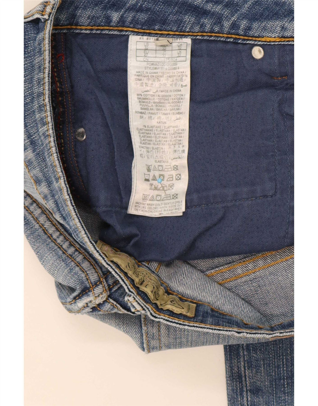 Guess Jean droit homme W32 L29 bleu coton