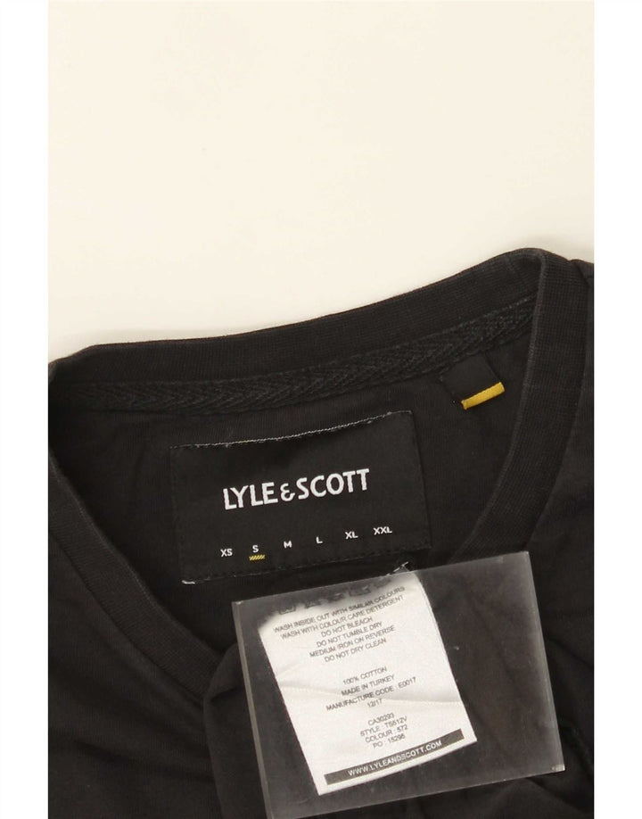 Lyle & Scott Haut à manches longues pour homme en coton noir Small