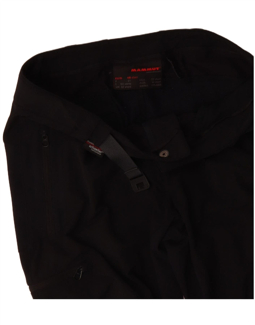 MAMMUT Pantalon cargo droit décontracté pour femme W32 L30 Noir Colourblock