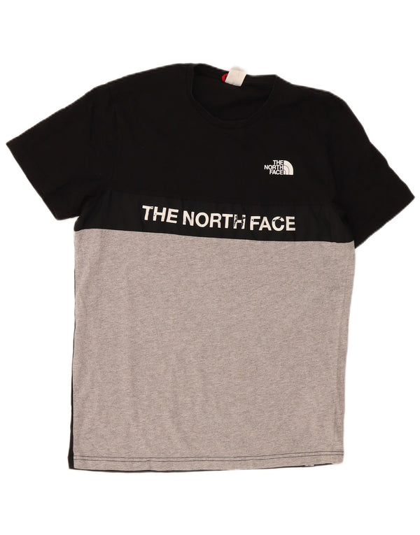 The North Face T-shirt graphique pour homme en coton color block noir moyen