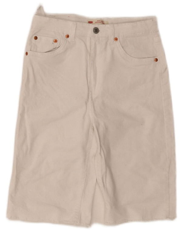 Levi's Bermuda taille haute coupe ample pour fille 13-14 ans W26 Blanc