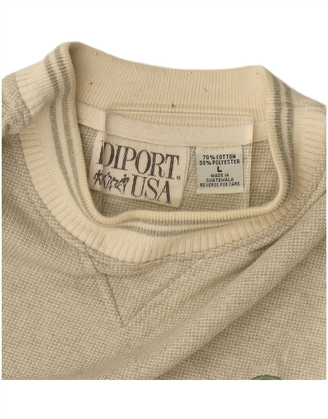 vintage Mens Sweatshirt Jumper Grand Coton Beige