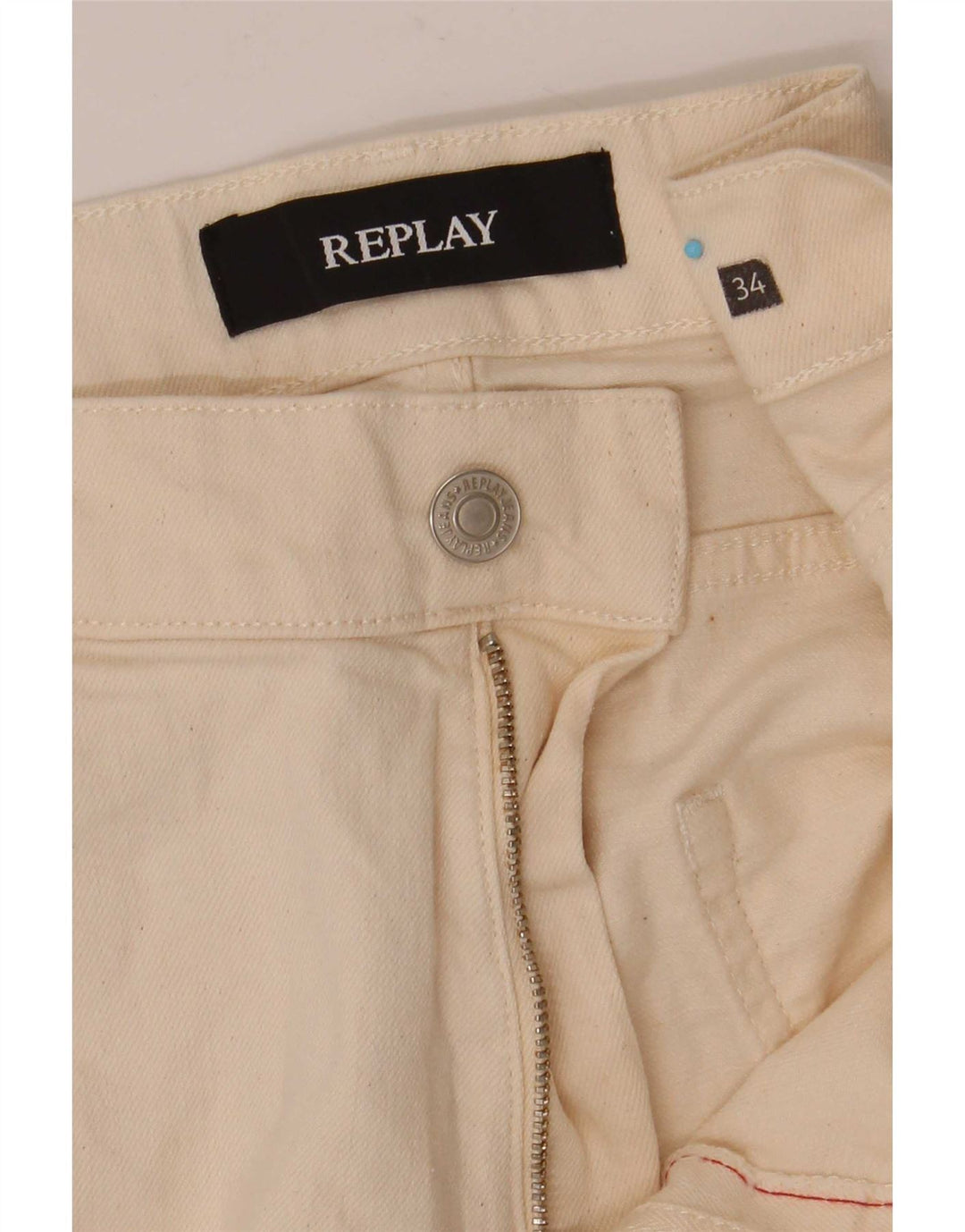 Replay Jean Slim W34 L31 Homme Blanc Cassé