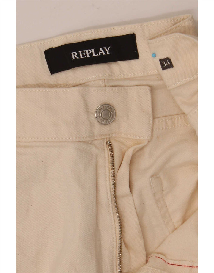 Replay Jean Slim W34 L31 Homme Blanc Cassé