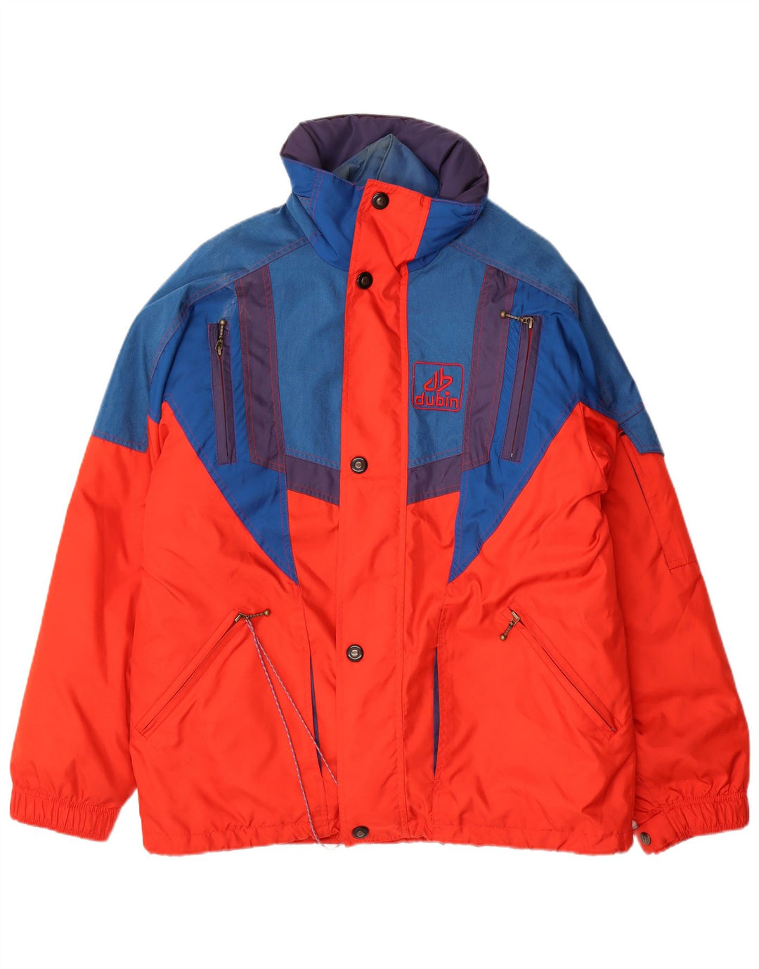 Dubin Veste de ski coupe ample pour homme IT 46 Small Rouge Colourblock Polyester