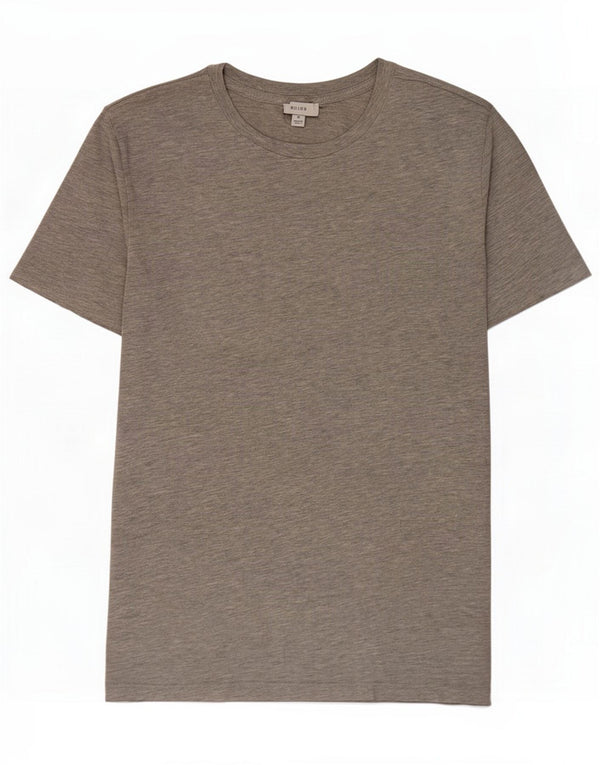 Reiss T-shirt pour homme en coton moucheté gris moyen