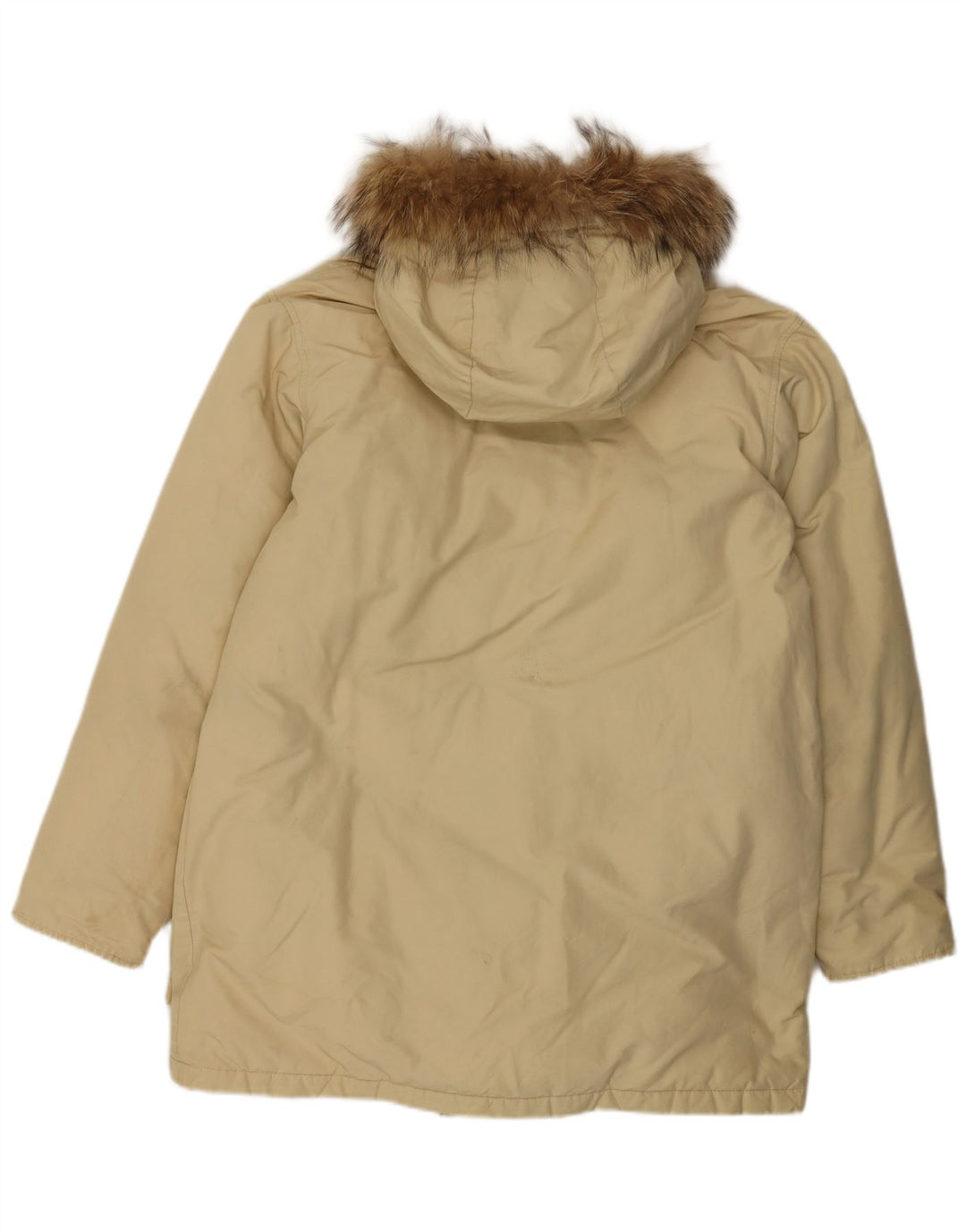 Woolrich Parka rembourrée à capuche pour homme UK 38 Beige moyen
