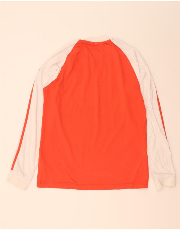 Adidas Haut à manches longues pour homme en coton color block orange moyen