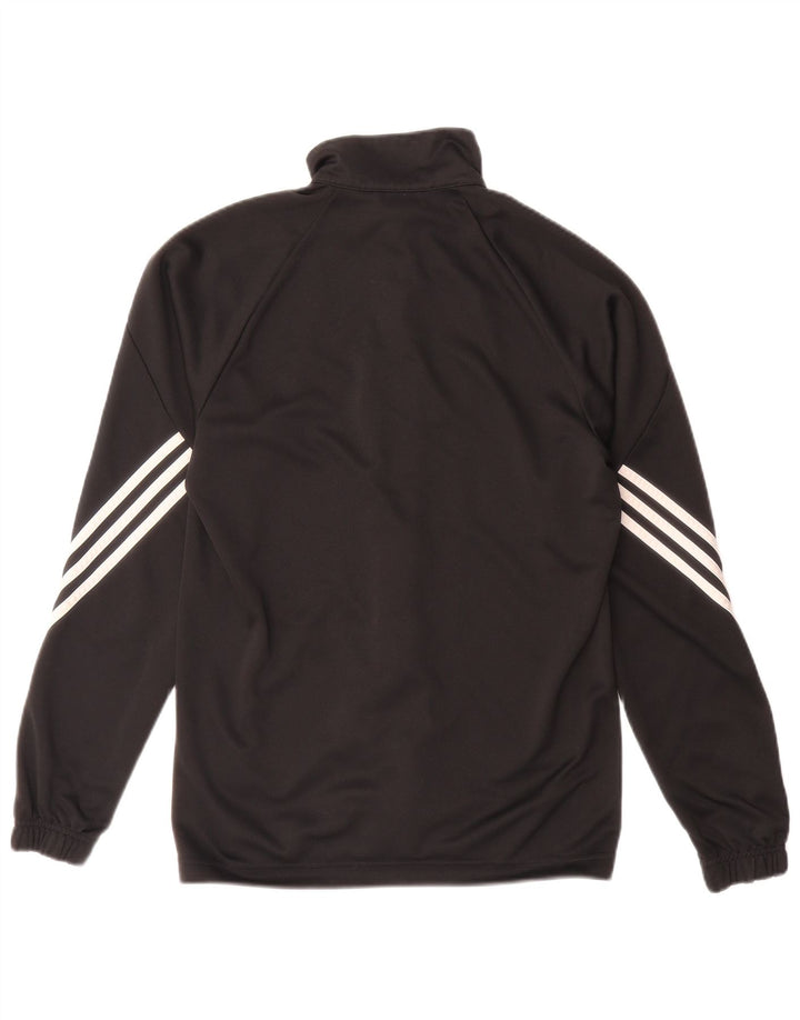 Adidas Hommes Climalite Survêtement Top Veste Petit Noir Polyester