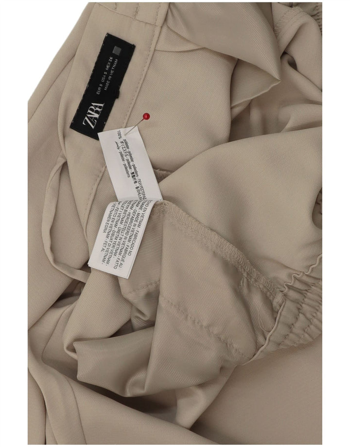 Zara Pantalon décontracté fuselé pour femme Petit W26 L25 Gris Polyester