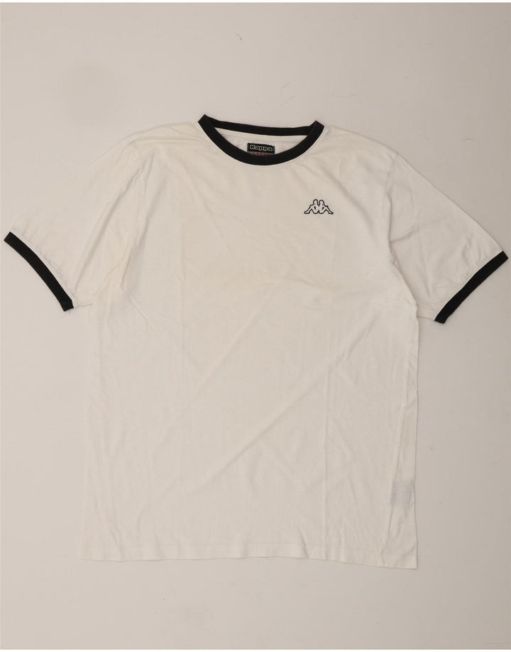 KAPPA Mens T-Shirt Top Large White Cotton Vintage Kappa and Second-Hand Kappa from Messina Hembry 