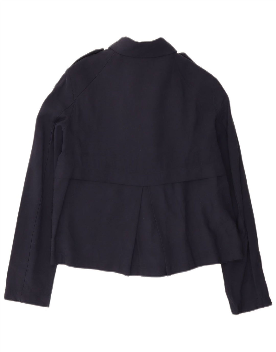 Zara Womens Bomber Jacket UK 10 Small Bleu Marine Viscose