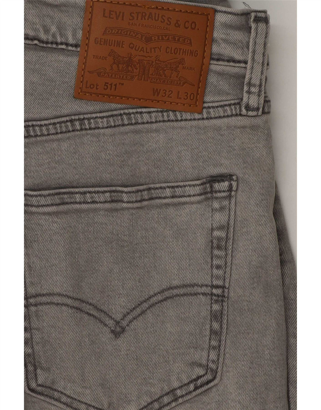 Levi's Jean Slim 511 Homme W32 L30 Gris Coton