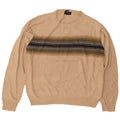 DOCKERS Pull Col Rond Homme XL Beige Rayé Polyacrylique