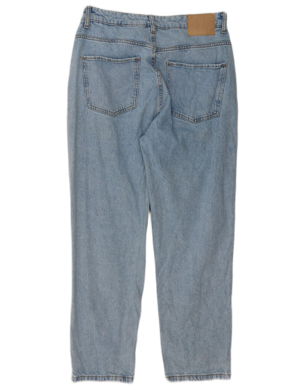 Zara Femme Jean Droit EU 42 Large W32 L27 Bleu Coton