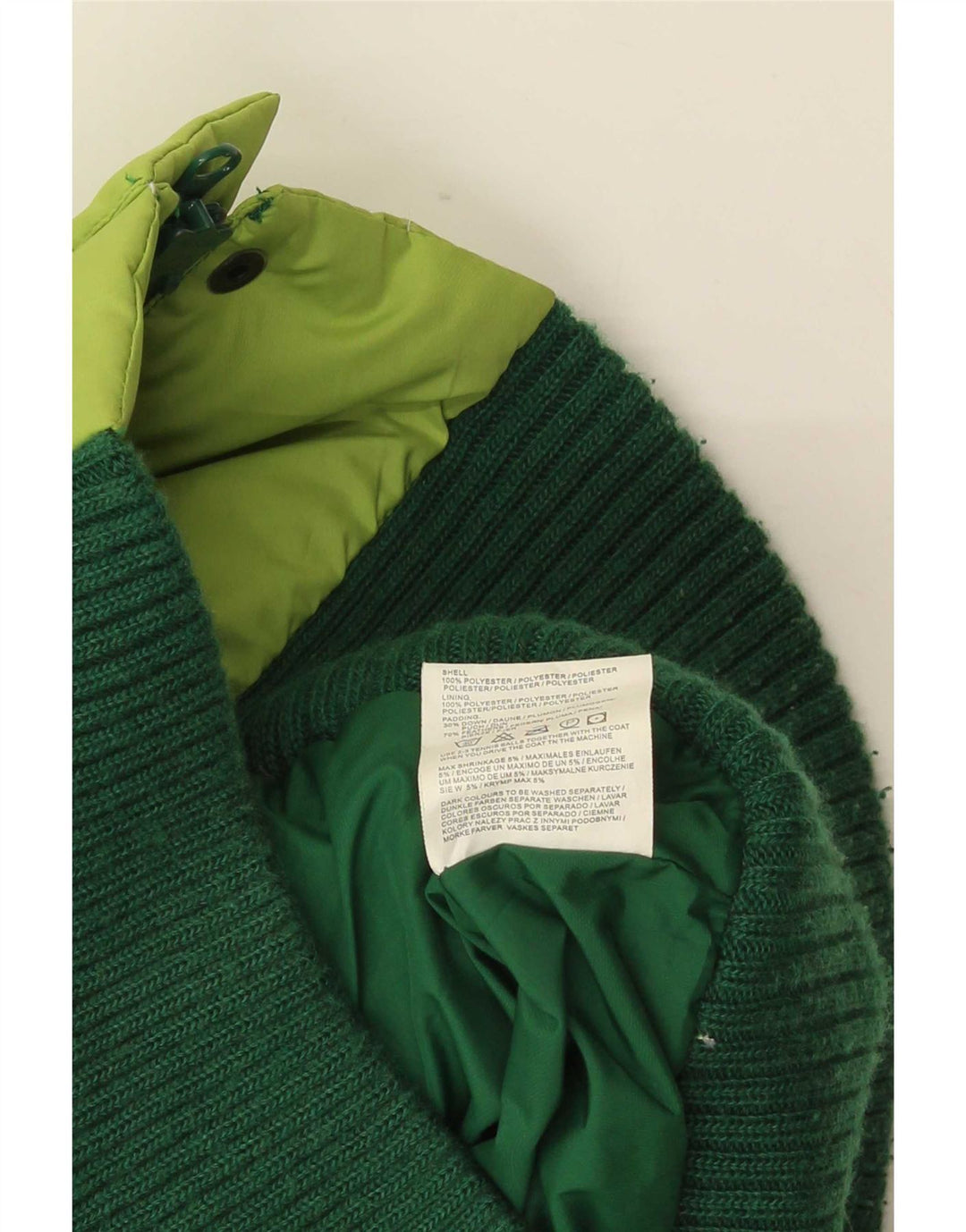 Only Gilet rembourré pour femme UK 10 Small Vert Colorblock Polyester