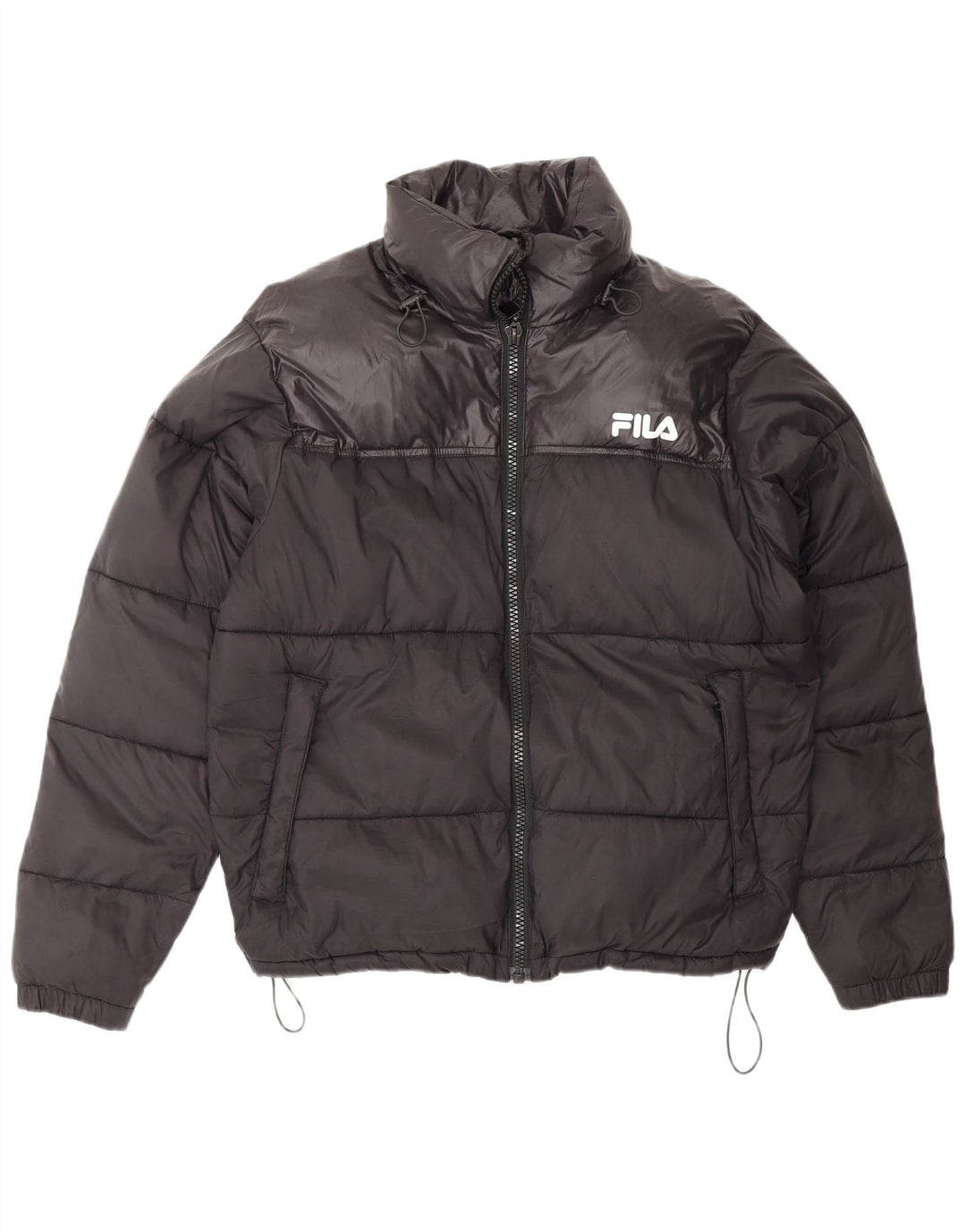 Fila Veste matelassée coupe ample pour homme UK 36 Small Noir Nylon