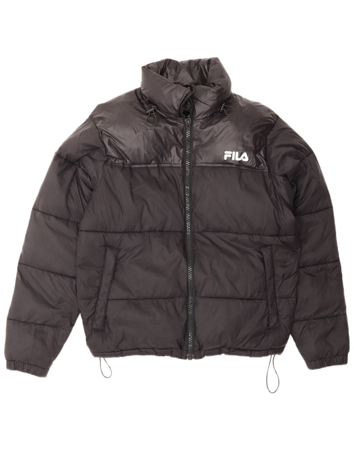 Fila Veste matelassée coupe ample pour homme UK 36 Small Noir Nylon