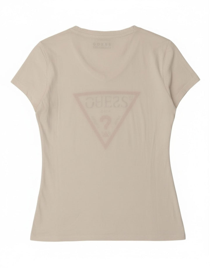 Guess T-shirt graphique pour femme UK 12 Blanc moyen