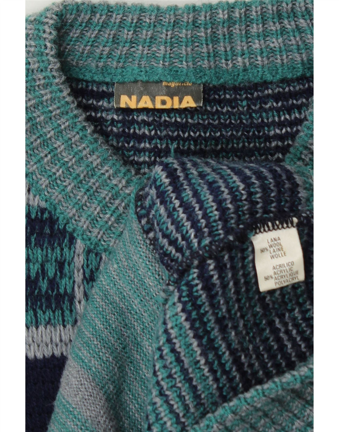 Nadia Cardigan pour homme en laine à carreaux bleu marine
