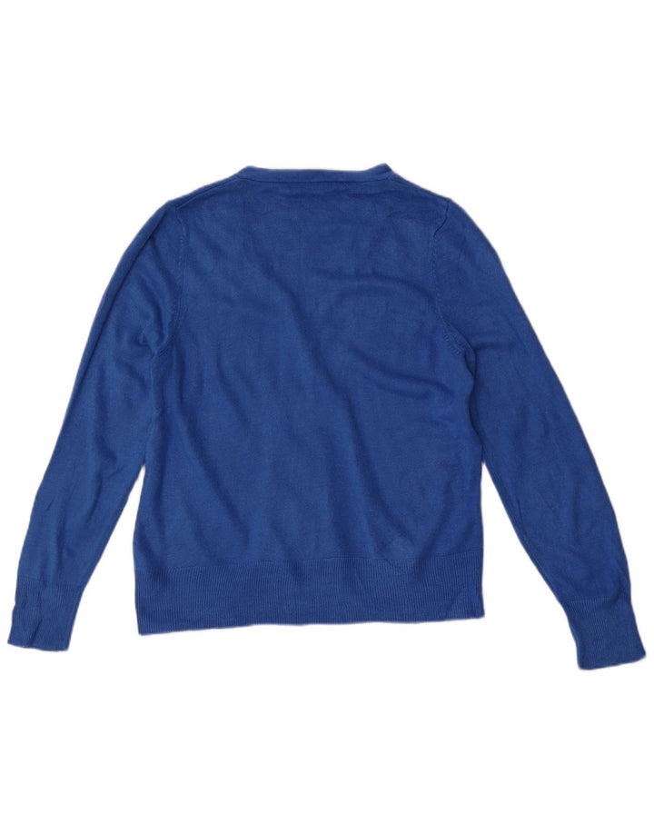 Marks & Spencer Pull Cardigan pour Femme UK 16 Grand Acrylique Bleu