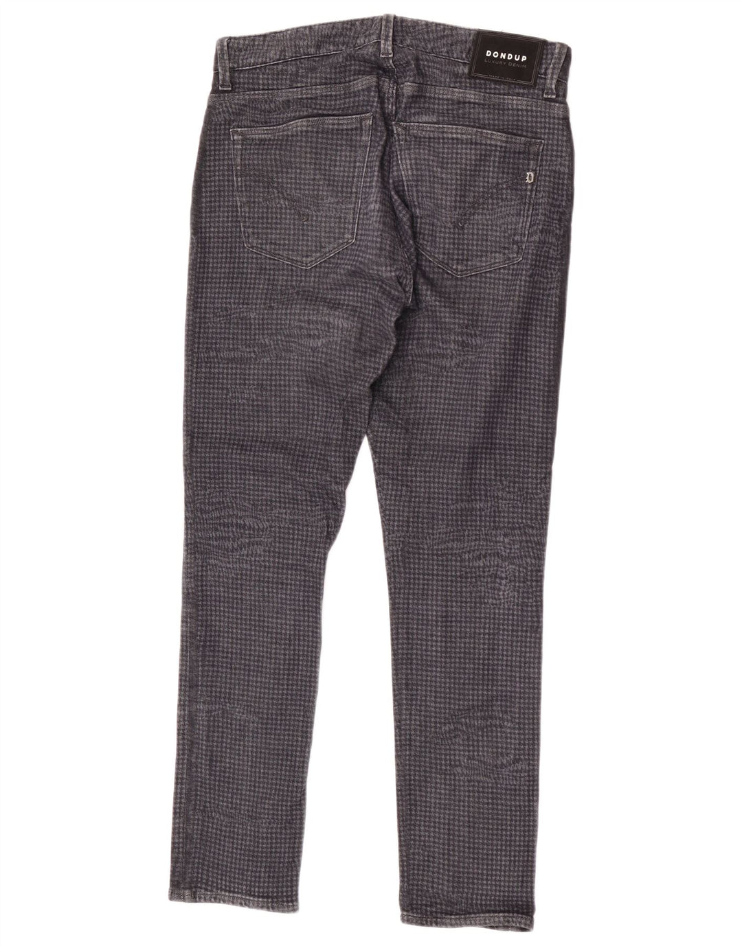 Dondup Jean Slim Homme W32 L30 Gris Pied De Poule Coton